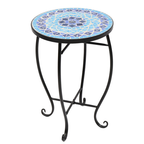 ZUN Inlaid With Diamond-Colored Sea Mosaics With Round Terrace Bistro Tables 21014549