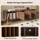 70" Mid-Century Modern TV Stand, Media Console Table for TVs up to 80'', Entertainment Center with 5 N710P222773P