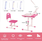 ZUN Desk for Kids Desk and Chair Set Kids Art Desk Drafting Table Desk Set with Adjustable Height, 50667401