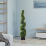 2pcs Green 115cm Spiral Boxwood PVC Artificial Tree 41939891
