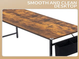 Rotten wood color SG016FD P2 particleboard iron pipe 160cm cut-off computer desk with non-woven 29767186