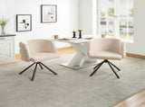 270&deg Swivel Home Office Desk Chairs Set of 2,Modern Dining Chairs, Upholstered Bedroom Chairs W757P281146