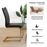 ZUN Modern dining table with PU cushion seat dining chair Living Room Chair Upholstered chair with W210P143666