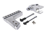 Aluminum Adjustable Trailer Hitch for 2.5-Inch Receiver, 6-Inch Drop/Rise Hitch, 18500LBS, with 2 31980505