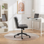 ZUN Bizerte Adjustable Swivel Criss-Cross Chair, Wide Seat/ Office Chair /Vanity Chair, Gray T2574P181618