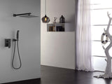 10 inch Shower Head Bathroom Luxury Rain Mixer Shower Complete Combo Set Wall Mounted W2287P182542