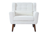 Modern Accent Chair,Teddy Fabric Living Room Chairs Comfy Reading Chair,Mid Century Accent Chair, W1028P236468