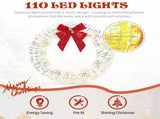 23.6in Christmas Lighted Wreath, 84 Warm White LEDs, Iridescent Finish, 23256554