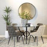 Light Grey Curved Back Side Chair B062P153713