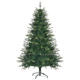 ZUN 6FT Pre-Lit Aspen Fir Artificial Christmas Tree with Wreath & Garland,Grass Green Xmas Tree with 380 21108822