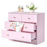 Modern Simple 4-Drawer Dresser Nightstand PINK 03881898