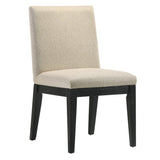 Beige and Black Padded Side Chair B062P209256