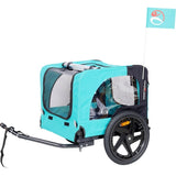 Light Green Foldable Pet Jogging Stroller Dog Carriers Bicycle Trailer Pet Dog Cat Bike Trailer W136458011