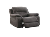Contemporary Motion Recliner Chair 1pc Glider Rocker Recliner Living Room Furniture Slate Blue B011P205567