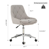 Modern teddy fleece fabric with chrome legs living room furniture dining chair, soft and W210127513