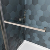 Bypass shower door, sliding door, with 5/16" tempered glass and Brushed Nickel finish 6074 W2122P166988