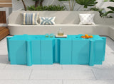 Puzzle Art Side Table, Modular Concave Edge MGO Table - Buy Singles or Combine for Custom Layouts, N770P347932L