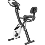 ZUN Folding Exercise Bike, Fitness Upright and Recumbent X-Bike with 10-Level Adjustable Resistance, Arm 62589639