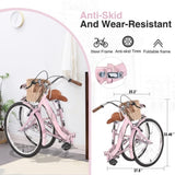 26 Inch Single Speed Folding Lady Bike , Durable Steel Frame,Compact Design for Easy Storage and W1019P248819
