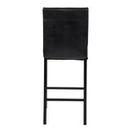 ZUN Metal Frame Counter Height Chairs Set of 4 Brown Faux Leather Seat Black Metal Finish Dining Chairs B01146335