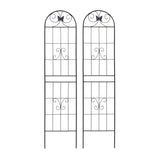 2 Pack Metal Garden Trellis 86.7" x 19.7" Rustproof Trellis for Climbing Plants Outdoor Flower W1586P268038