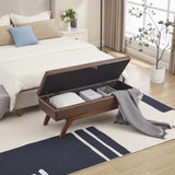COOLMORE Teddy wool fabric, solid wood feet for solid weighing, and bed end stool with storage W1539P242720