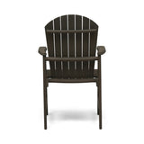 Outdoor Weather Resistant Acacia Wood Adirondack Dining Chairs , Grey Finish 64844.00GRY