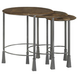 Natural and Gunmetal 3-Piece Nesting Table B062P153905