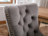 Modern, High-end Tufted Solid Wood Contemporary Velvet Upholstered Dining Chair with Wood Legs 44425383