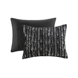 Twin/Twin XL Metallic Print Faux Fur Comforter Set GL-B035129832