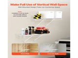 Wire Shelf Kit, 3 ft, Set of 2, Wall-Mounted Storage Shelves, Durable Carbon Steel Floating Shelves 38933297