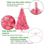 ZUN 6 FT Artificial Christmas Tree, Unlit Christmas Pine Tree with 1000 Branch Tips and Sturdy Metal 90742288