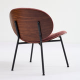 Mid-Century Modern Shell Chair Single Side Chair Tripod,bean paste pink fabric Lounge Chair in W1143P214254