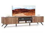 Oak Mid-Century Modern TV Stand for 65-Inch TVs, 210 lbs Capacity Media Console with Storage 43045845