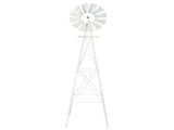 8FT Weather Resistant Yard Garden Windmill White 61519287