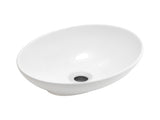 16" x 13" x 5.5" White Oval Ceramic Countertop Bathroom Vanity Vessel Sink 99867412