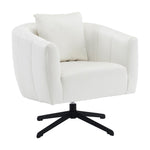 ZUN 360&deg; Swivel Accent Chair, Modern Velvet Fabric Living Room Armchair, Comfy Wide Upholstered with 91153077