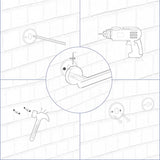 6 Piece Stainless Steel Bathroom Towel Rack Set Wall Mount 87757730