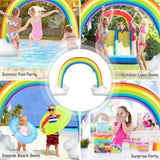 Inflatable rainbow spray water park toy 88104901