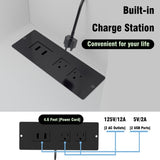 The black vanity with a mirror is equipped with a hair dryer rack, and the dressing tables in the W1320P186707