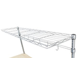 Four-tier Powder Coating Baker's Rack Microwave Oven Rack with MDF Board & 6pcs Wave Rod Silver 74681402