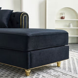 66.9''W Velvet Chaise Lounge,Luxury Modern Chaise Furniture,Tufted Back with 2pcs toss pillows for W579P224635