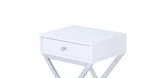 Coleen White & Chrome Finish Accent Table B2726P270992