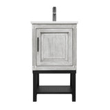 20" Small Bathroom Vanity with Sink & Hot and Cold Faucet, Freestanding Bathroom Cabinet with White W688P224408