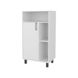 FM FURNITURE Blackwater Cabinet with Open Storage and 1 Door, White B128P301382