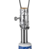 D13x25.7" Blue and White Round Two-Tiered Ceramic Vase Lamp W2078P324061