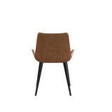 ZUN Modern Dining Chair Living Room Black Metal Leg Dining Chair-Brown-4pcs/ctn W153567954