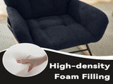 Teddy Fabric Wingback Glider Rocker & Ottoman Set, Nursery Nursing Rocking Chair with Side Storage 23736563