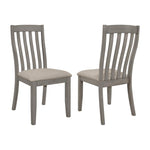 ZUN Set of 2 Dining Chairs with Upholstered Seat in Coastal Grey B016P223162