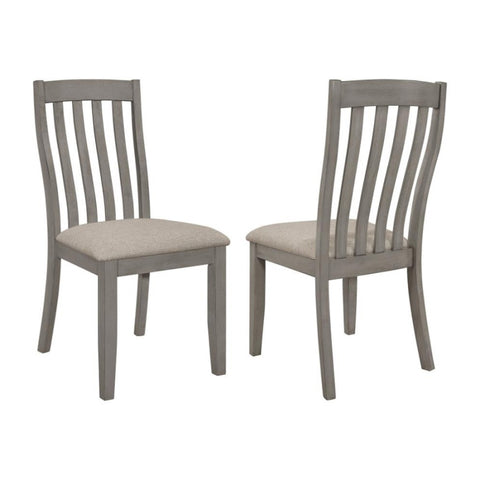 ZUN Set of 2 Dining Chairs with Upholstered Seat in Coastal Grey B016P223162